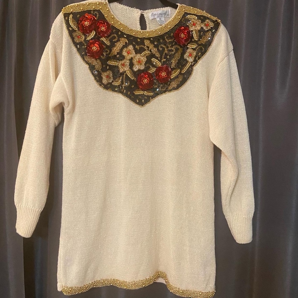 Eminent Sweater with Embellishments Size Medium